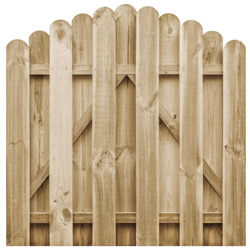 Haggerton 100cm H x 100cm W Green Wood Gate
