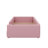 Twin Size Textile-Wrapped Platform Bed Equipped With Safety Rail And Integrated Charging Port
