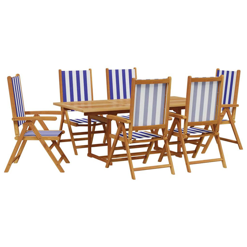 6 - Person Patio Dining Set Extendable Rectangular Table