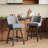 360°Bar Counter Stool with Solid Wood Frame-1518175754