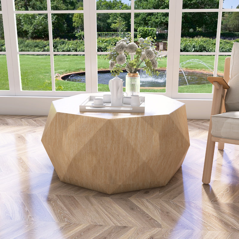 Modern Farmhouse Drum Coffee Table