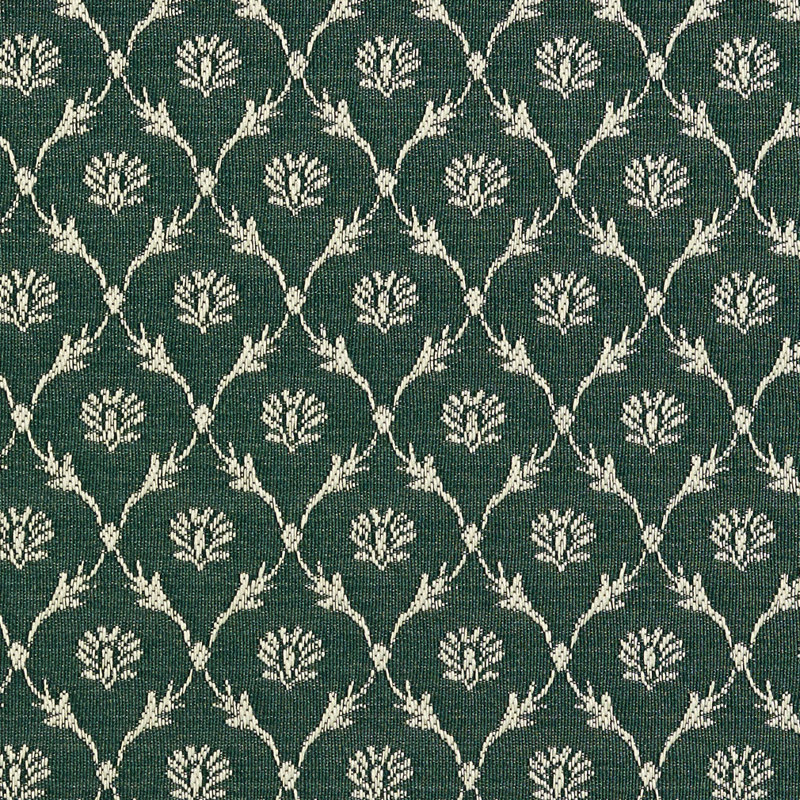 Tissu à treillis floral, Vert