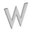 Deltana RNB-WU19 4" LETTER W, B SERIES WITH RISERS, STAINLESS STEEL in Paint Black-1943022196