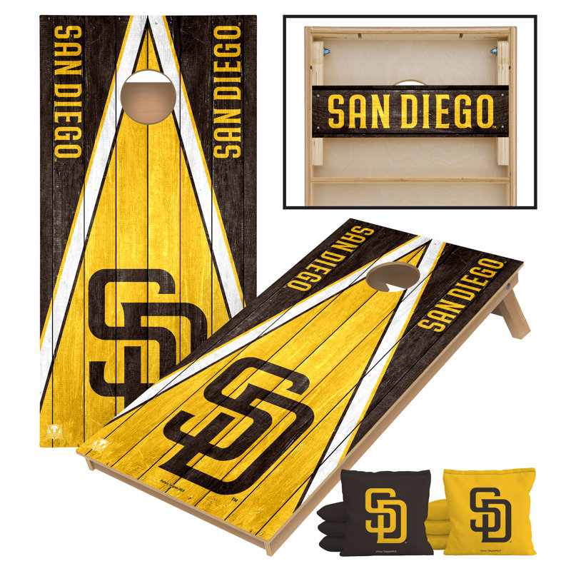 Victory Tailgate Atlanta Braves | Ensemble de jeu de cornets 2 x 4, San Diego Padres, Jaune / brun