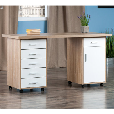 Ensemble de bureau rectangulaire 3 pièces Cowell