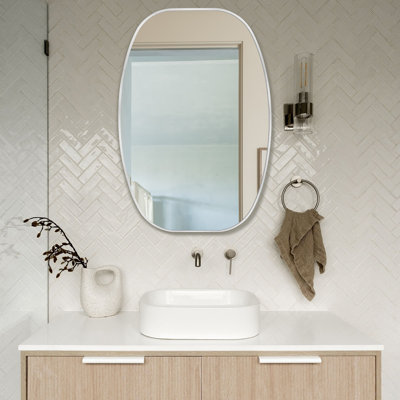 Miroir de salle de bain ovale