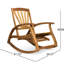 Siège à bascule avec résistance aux intempéries et repose-pieds rétractable, fabriqué en bois massif