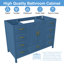 Base de meuble-lavabo 48 po avec 2 portes doubles à fermeture douce et 9 tiroirs lisses avec glissières (bleu)-1896451217-1896451222