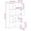 Anagnos 101.5cm H x 60cm W Bookcase-741597266