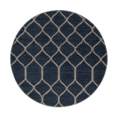 Tapis gris intérieur et extérieur Trellis