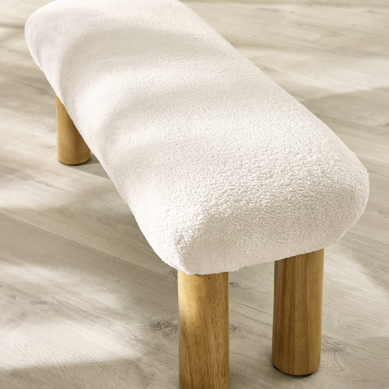 Destyny Boucle Upholstered Bench