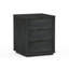 Sleek Modern Charcoal Grey 3-drawer Nightstand | Full Extension Bedside Storage End Table | Gift Idea