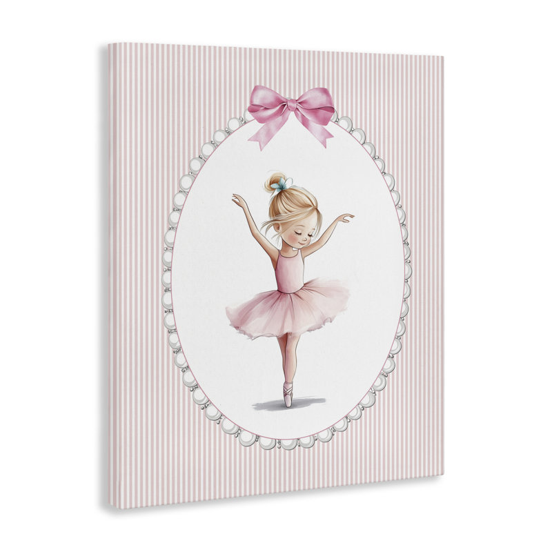 Danse, toile de ballerine rose, design par Christine Simpson Art, H 30 po x l 24 po