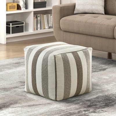 Fabric Upholstered Ottoman - Non-Slip Floor Pouf, 1Pc Sitting Stool