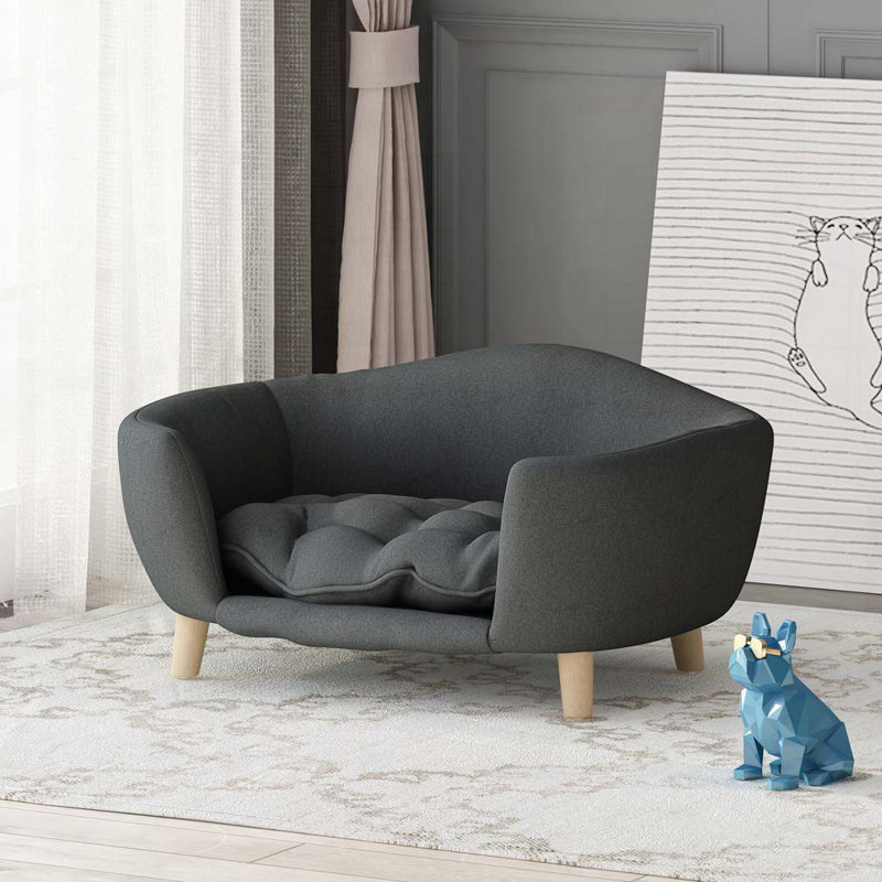 Watson Orthopedic Polyester Pet Bed, Dark Gray