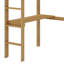 Lit mezzanine simple en bois d'hévéa avec barrière de sécurité, bureau intégré et échelle-190897269