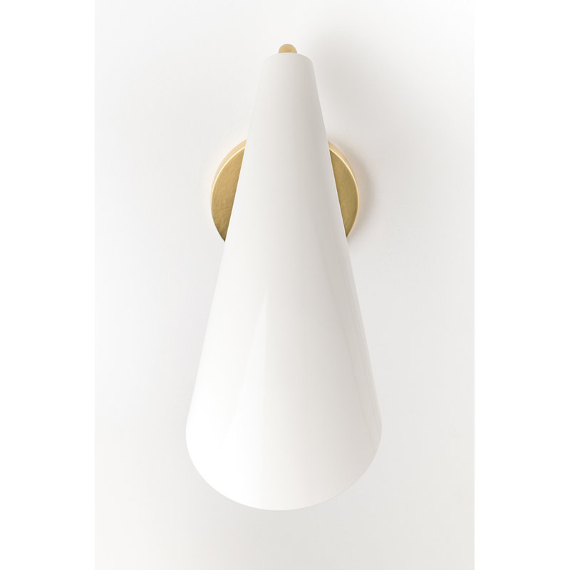 Tanya Armed Sconce, Aged Brass/Dove Gray