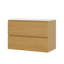 Meuble-lavabo flottant mural 36 po avec lavabo en céramique, noyer naturel, bois massif 36 po-102714177-102714183