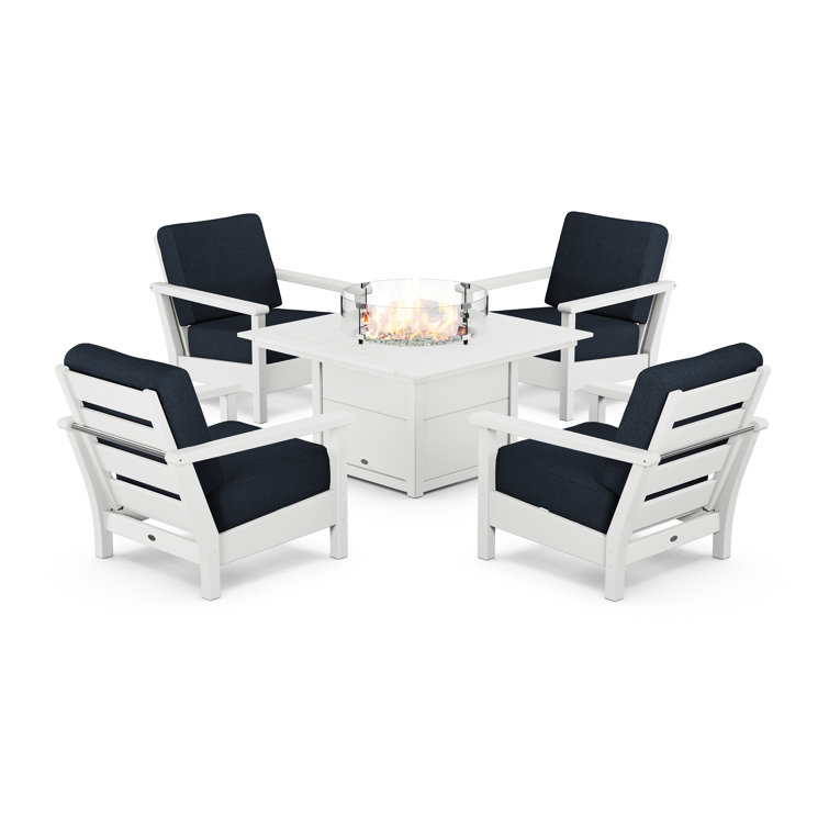 Harbour 5-Piece Conversation Set with Fire Pit Table
