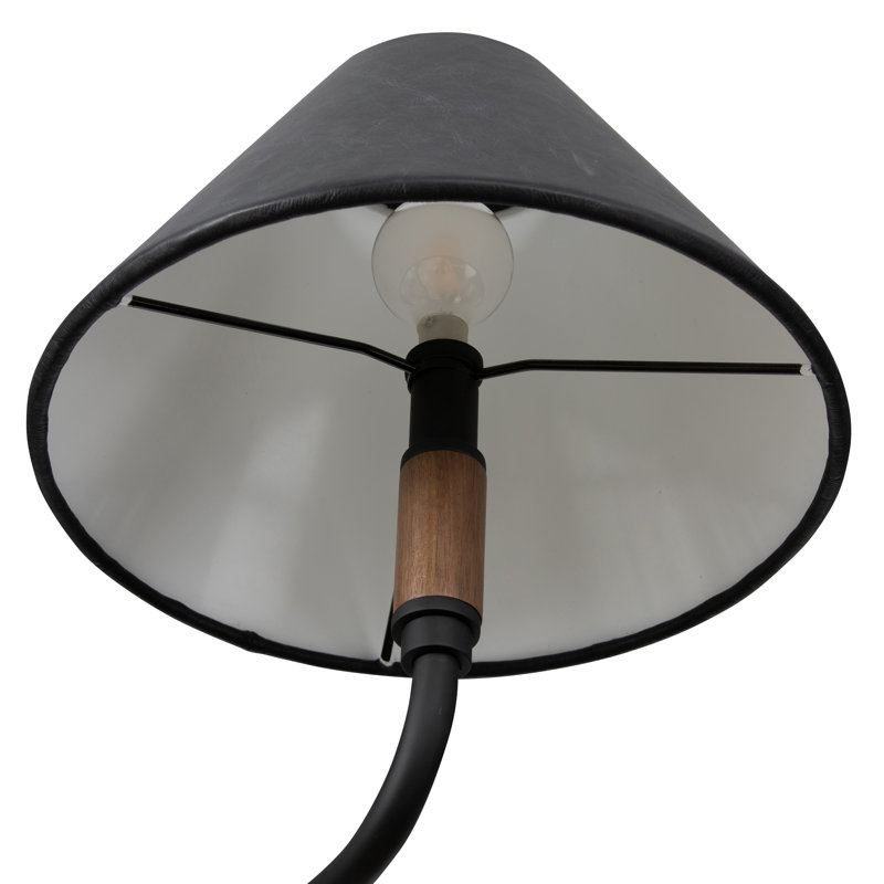 Cullen 2 - Light Pendant, Powder Coated Black/Natural Walnut, Black