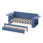 Lit de jour extensible avec bureau amovible et table d'appoint hydraulique, canapé multifonctionnel 4-en-1 Be-1351260419-1351260423