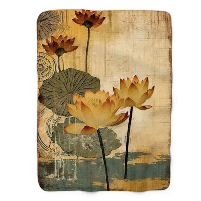Rough Lotus Design - couverture de qualité supérieure 1 pièce