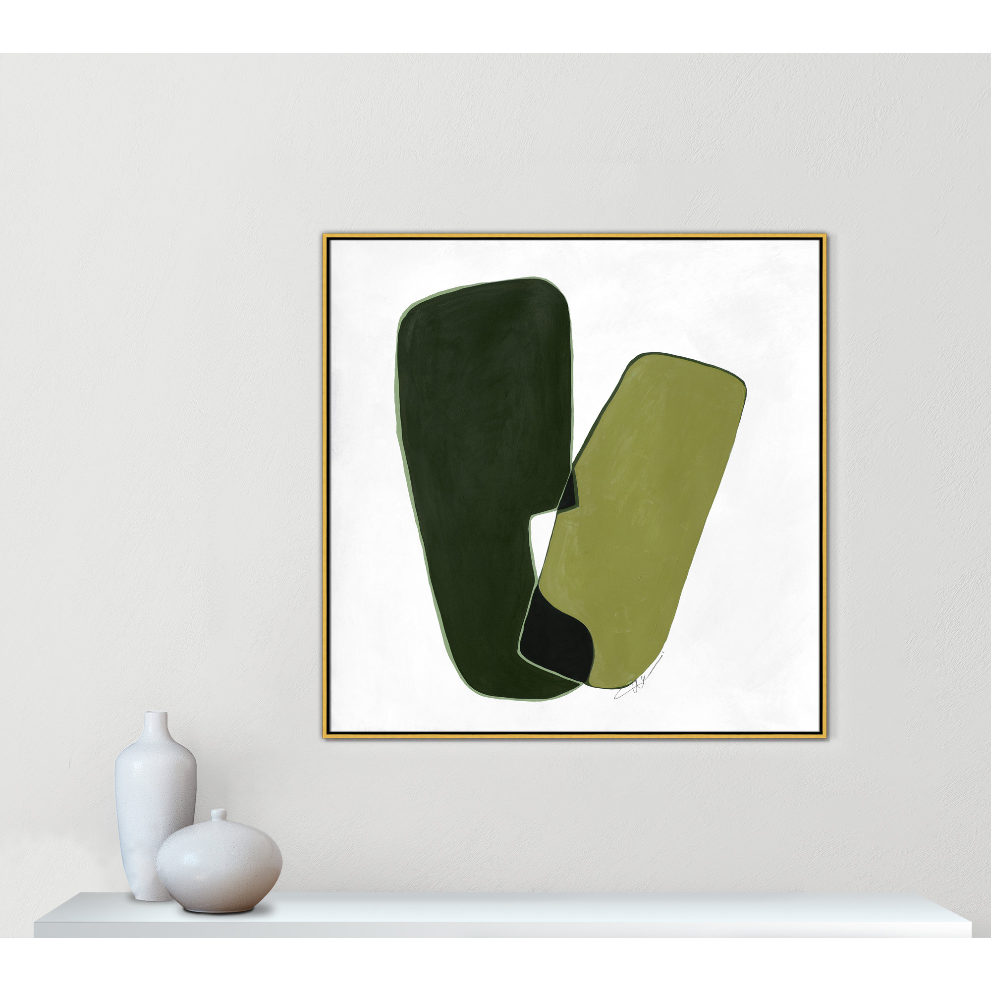 Unity II Print by , 46.5" H x 46.5" W, Gold