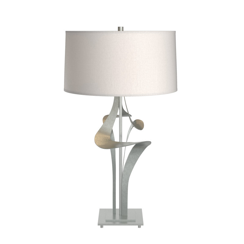 Antasia 27.4" Table Lamp, Flax, Vintage Platinum
