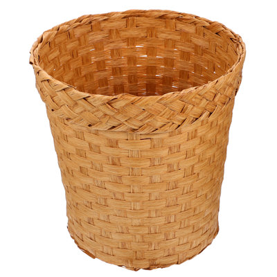 Bathroom Laundry Basket Household Waste Paper Basket Woven Storage Basket