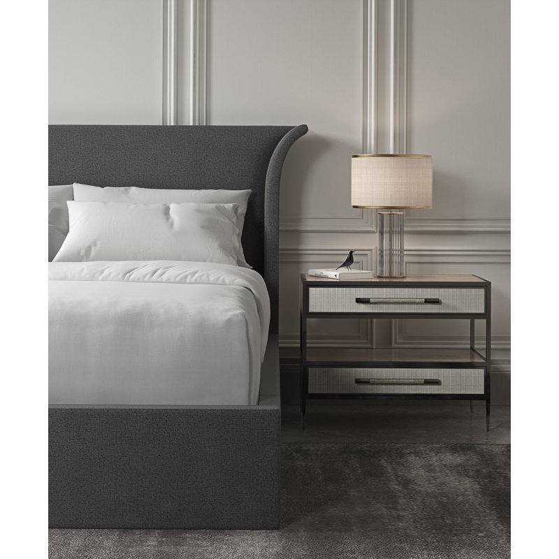 Beauty Sleep Upholstered Bed, Gray, Queen