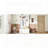 Hall Tree with Storage Shoe Bench and Display Shelves (White)-1081374077