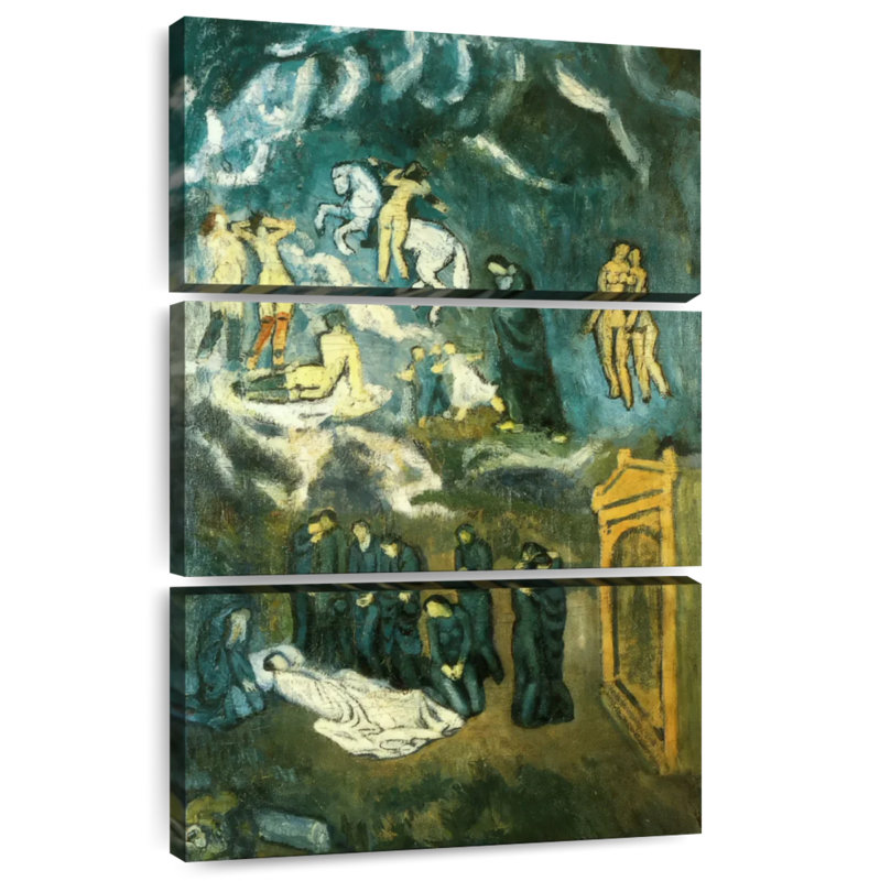 Leisha Evocation - L'enterrement de Casagemas, H 74 po x l 48 po
