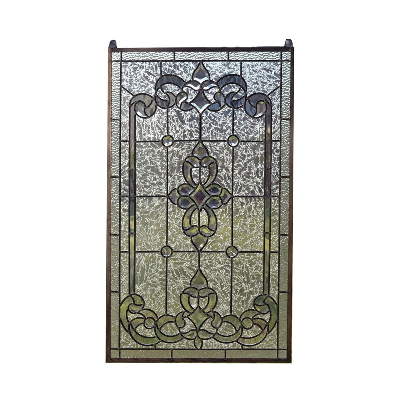 Panneau de vitrail en verre coloré