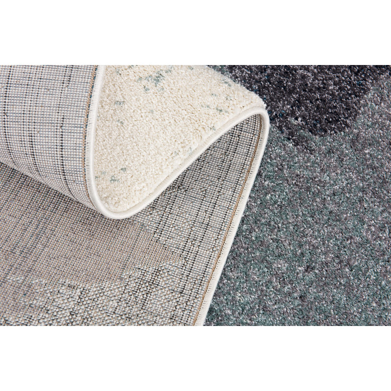 Rug Branch Rivah 8' x 11' (7'9" x 10'6") Blue/White Abstract Indoor Area Rug, Contemporary, Medium Pile, Stain-Resistant Carpet - Living Room, Bedroom, Dining Room, and Kitchen