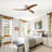 52-Inch Flush Mount Solid Wood Ceiling Fan Light Kit-49054019