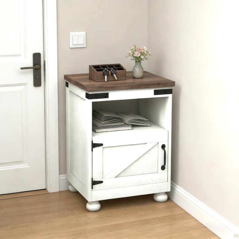 Table de bout Modern Foyer, table d'appoint avec rangement, armoire de chevet