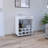 White 8-Bottle Rack Bar Cart