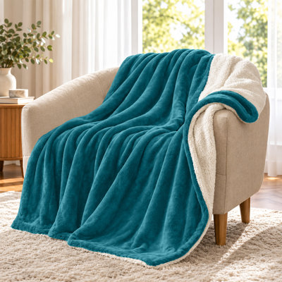 Jeté épais réversible en molleton Sherpa Oxford Homeware
