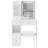 29.2" Small Size Left Drawer Desktop Vanity Table + Cushioned Stool, Large Sliding, Touch Control, Tri-Color Switching, Brightness Adjust LED Mirror, High Capacity Storage, Suitable For Small Space-1373900814