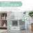 PawHut Fully Enclosed Cat Litter Box with Scoop, Hooded Cat Litter House with Drawer Type Tray, Foldable Smell Proof Cat Potty with Front Entry, Top Exit, Portable Pet Toilet with Large Space, Grey