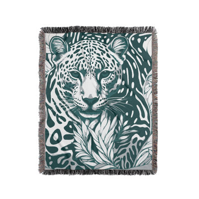 Jeté en mélange de coton léopard Fiero