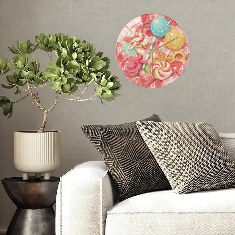 Horloge murale en verre 12 po