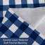 Nappe PEVA imperméable Buffalo Gingham avec envers en flanelle, repas intérieur et extérieur-131239449-131239450