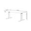 Bureau rectangulaire brun en bois massif-506242875