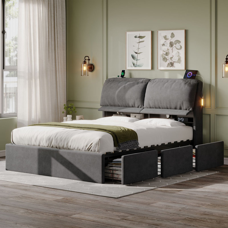 Bed, Gray