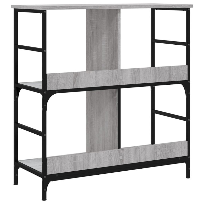Morayma 82cm H x 78.5cm W Steel Etagere Bookcase, Grey Sonoma