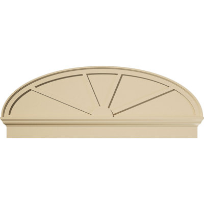 Elliptical Signature Urethane Pediment, Primed Tan