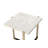 Faux Marble Top With Metal Frame End Table