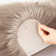 Round Lianet Solid Color Machine Woven Faux Sheepskin Area Rug in Beige