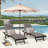 2-Piece Aluminum Wicker Outdoor Chaise Lounge